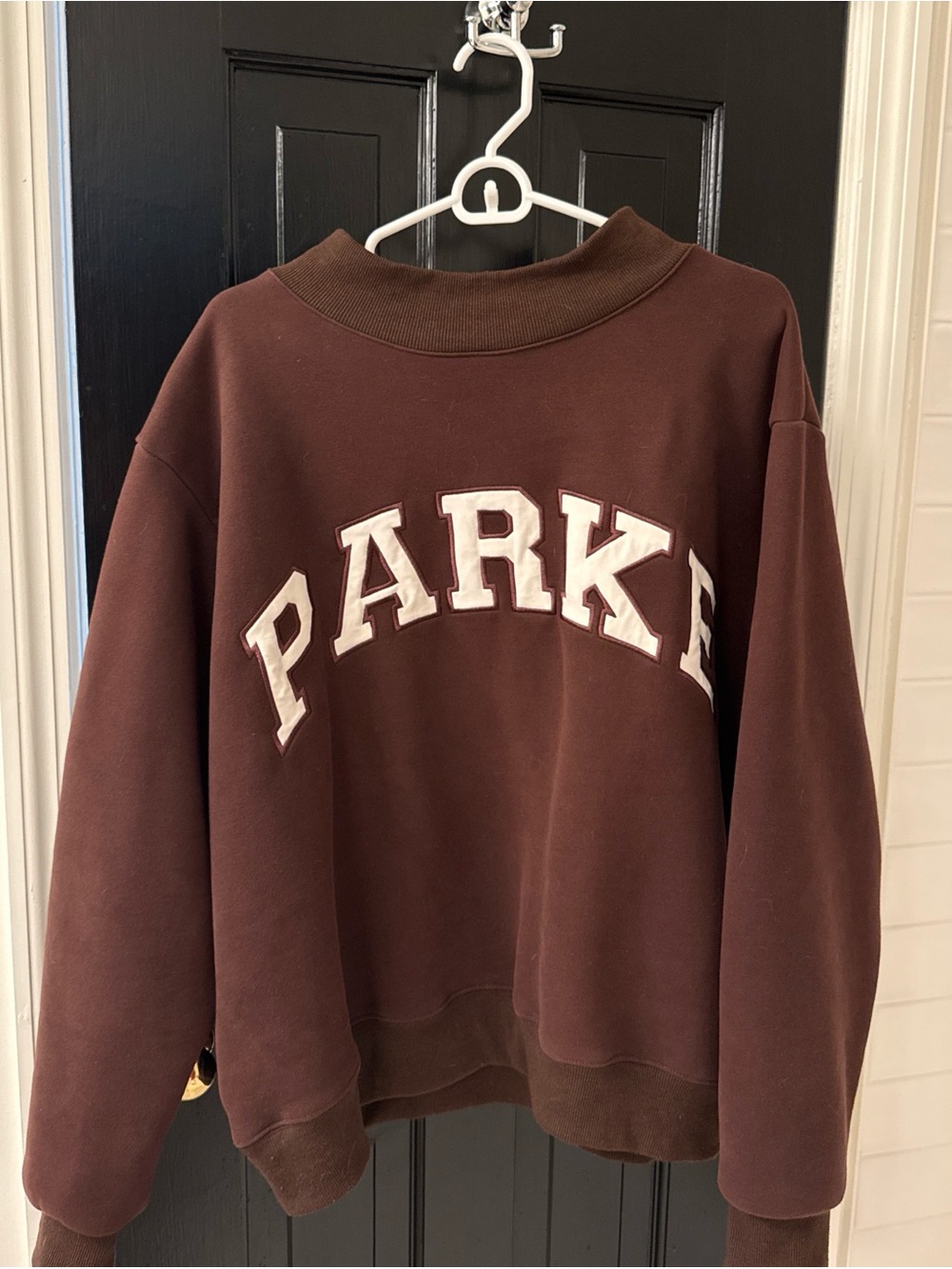Parker Women's Brown Pullover Sweatshirt Jacket